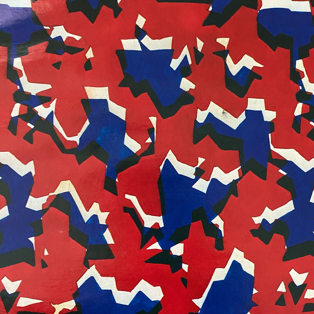 Decoupage, Art Deco Design, Abstract in Blue and Red, Decorative Paper ...