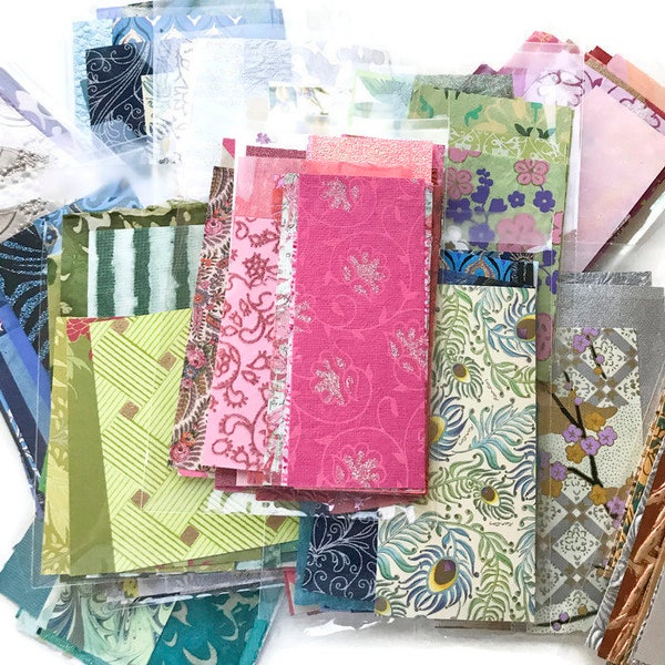 Decorative Paper Scrap Pack: Unique Patterns for Junk Journals