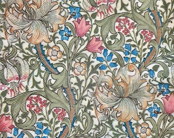 William Morris Floral Paper Napkins: Art Nouveau Decoupage (Set of 3, 13" x 13")