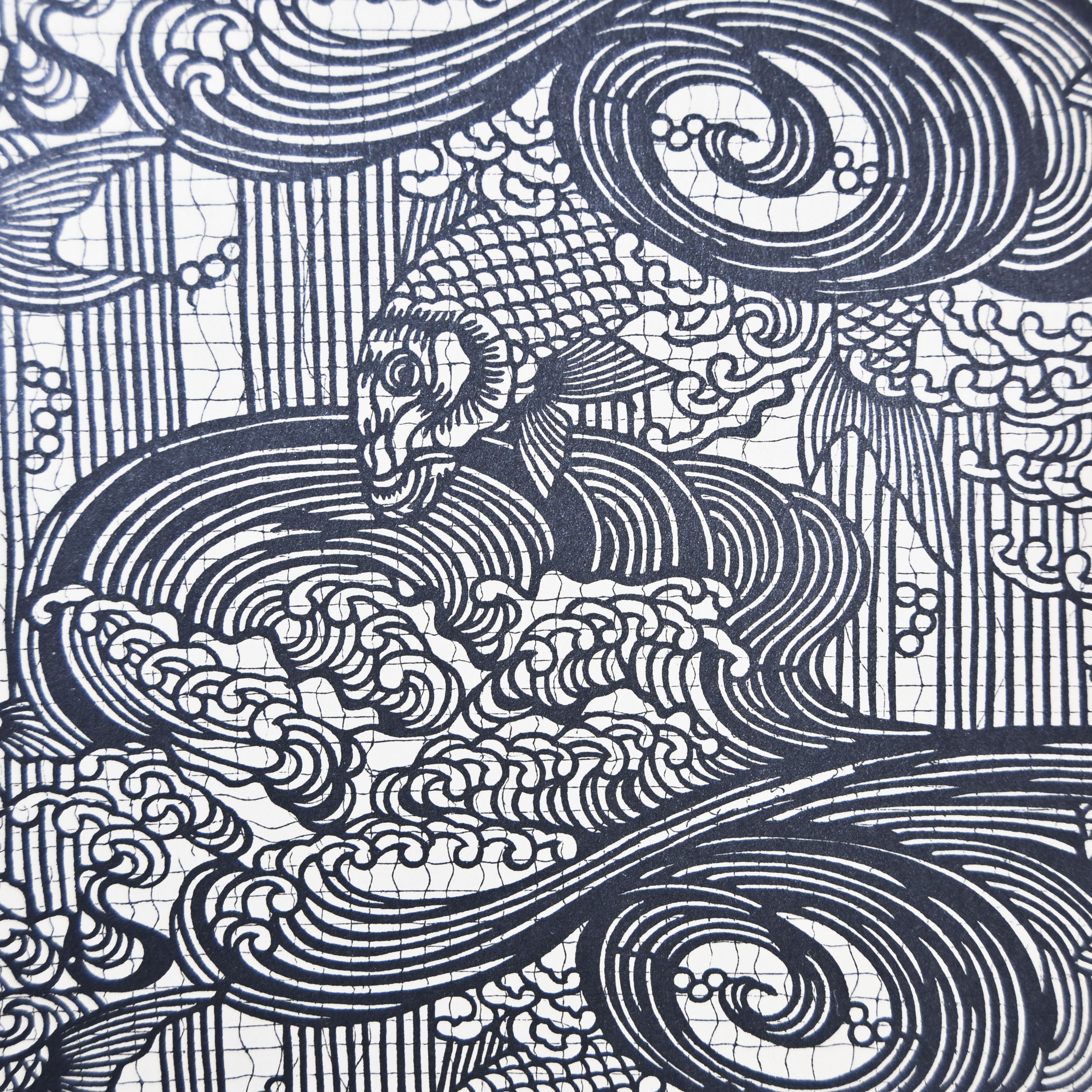 水墨画 日本の伝統的な風景 約70cm x 60cm 塔の建物と木々のある日本の伝統的な風景。水墨画と水彩による