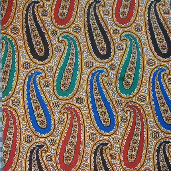 Paisley Decoupage Paper: 19th Century Design on Gold (Two 8.5x11 Sheets)