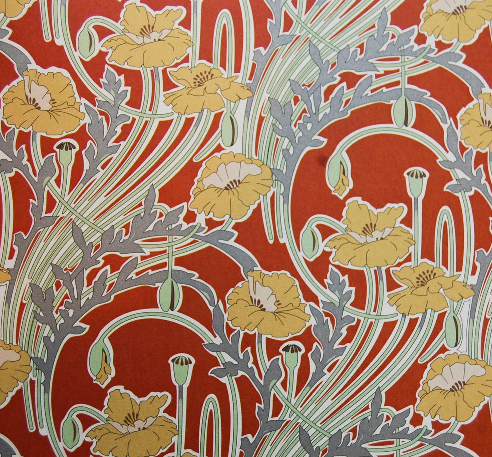 Two Sheets of Decorative Paper Art Nouveau Shades of Grey Etsy