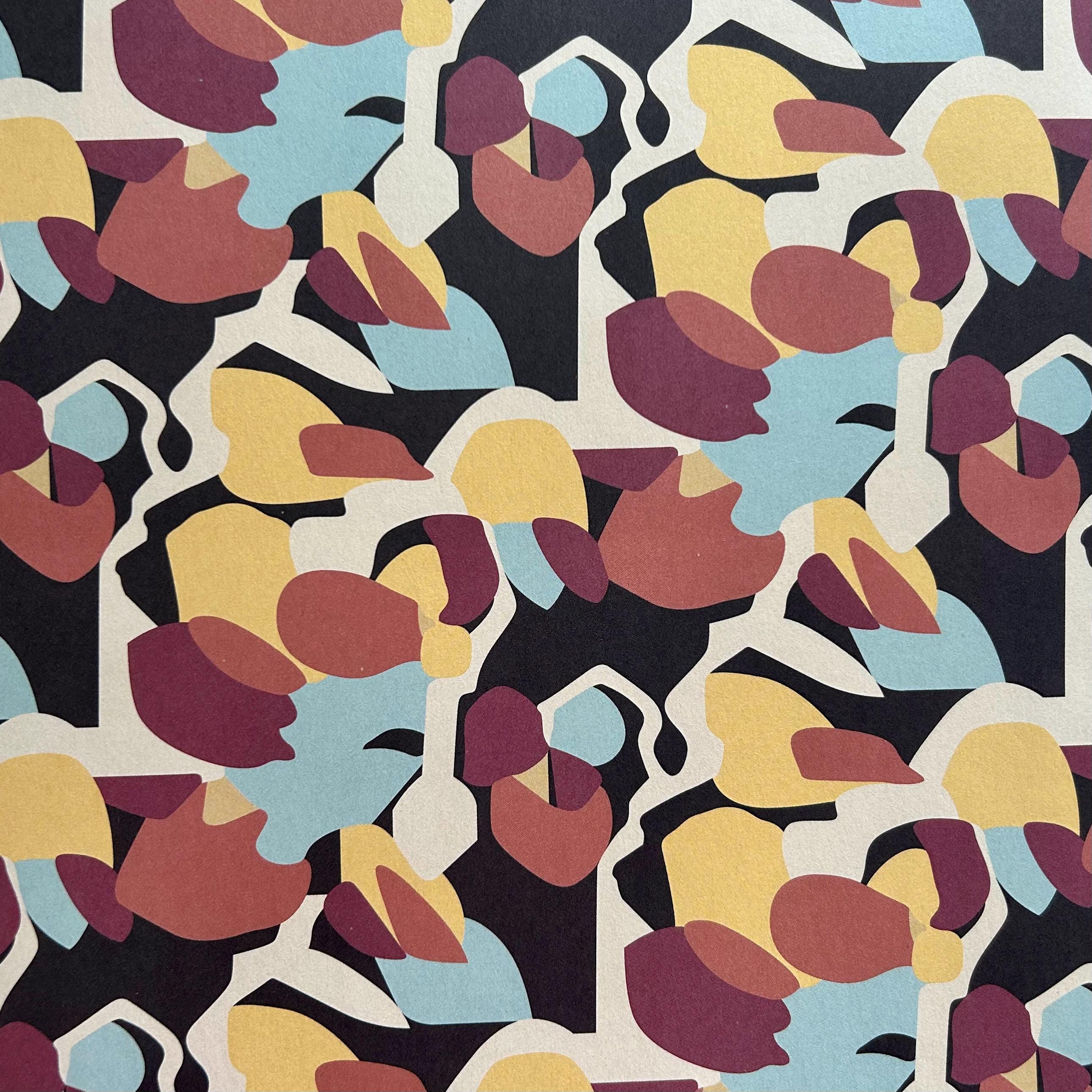Art Deco Decoupage Paper: Fun Abstract Design (two 11x8.5