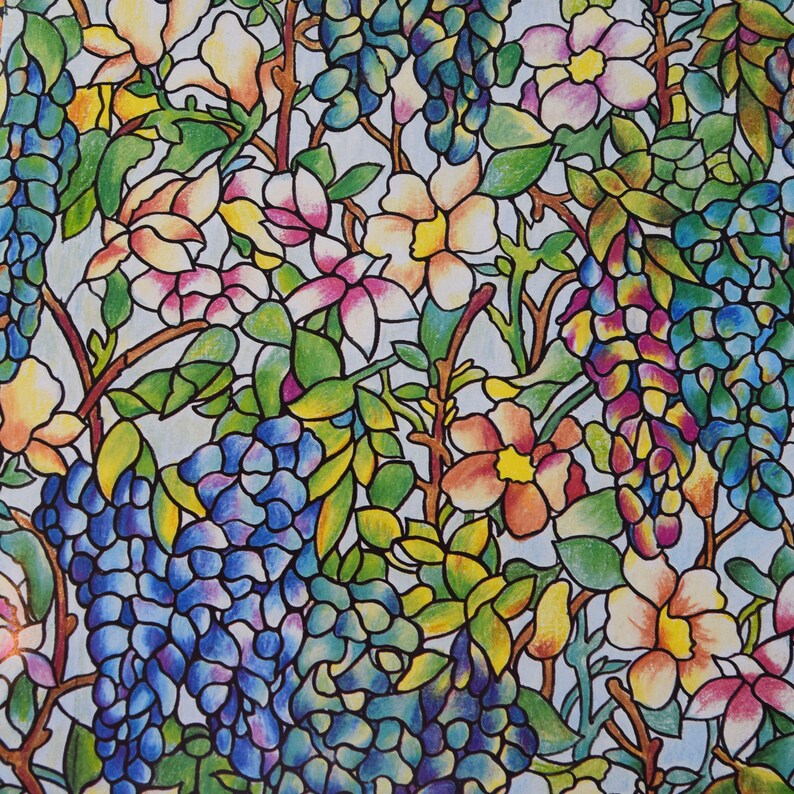 Tiffany Stained Glass Paper Two Sheets Decorative Paper Etsy