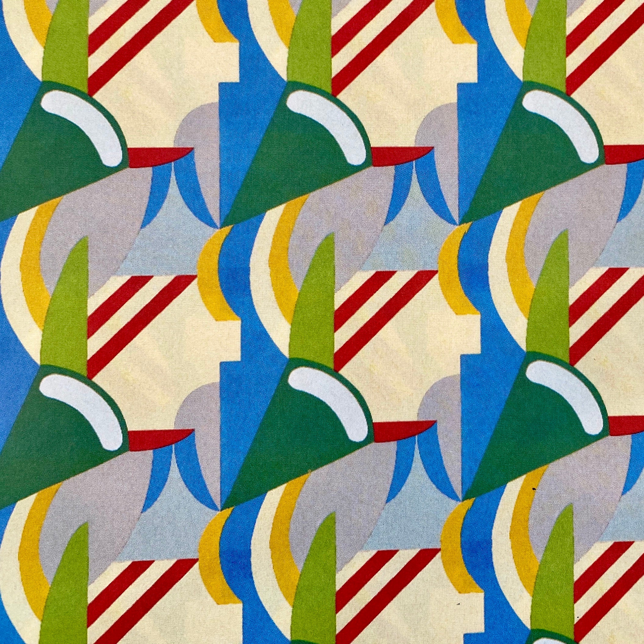 Decoupage, Art Deco Design, Abstract Design in Green and Blue ...