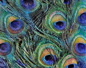 Peacock Feathers Paper Napkins: Decoupage & Scrapbooking, Set of 3