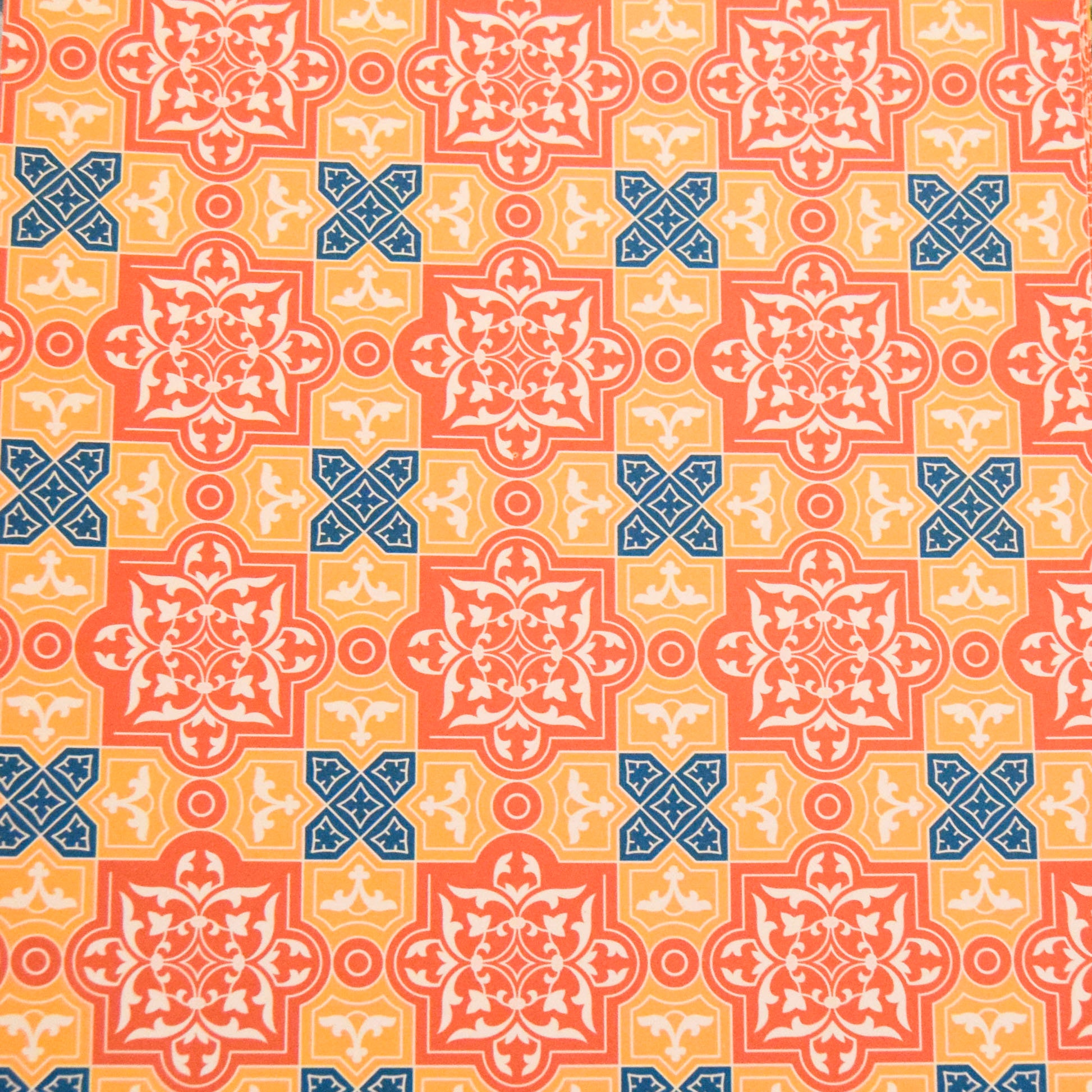 Scrapbooking Moroccan Tile Design Gift Wrap Paper Collage Two sheets