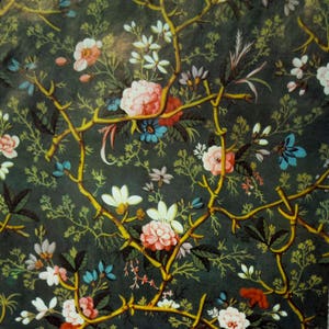 Rare French Vintage Paper: Country Flowers  and Leaves Decoupage Paper, Wrapping Paper, Delicate Floral Paper, Two Sheets 8.5" x 11"