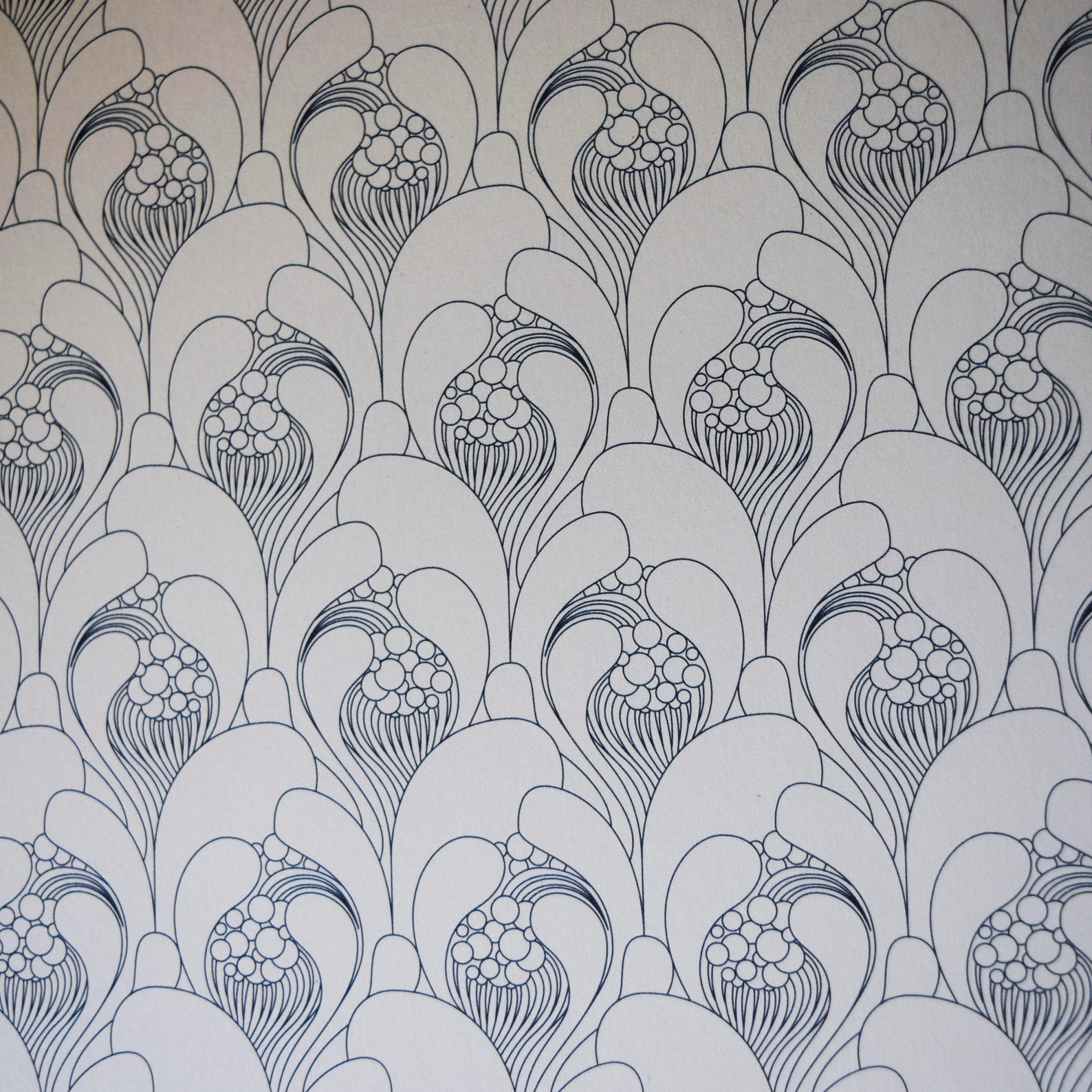 Decoupage Paper Art Deco Design Delicate Design in Black and Etsy