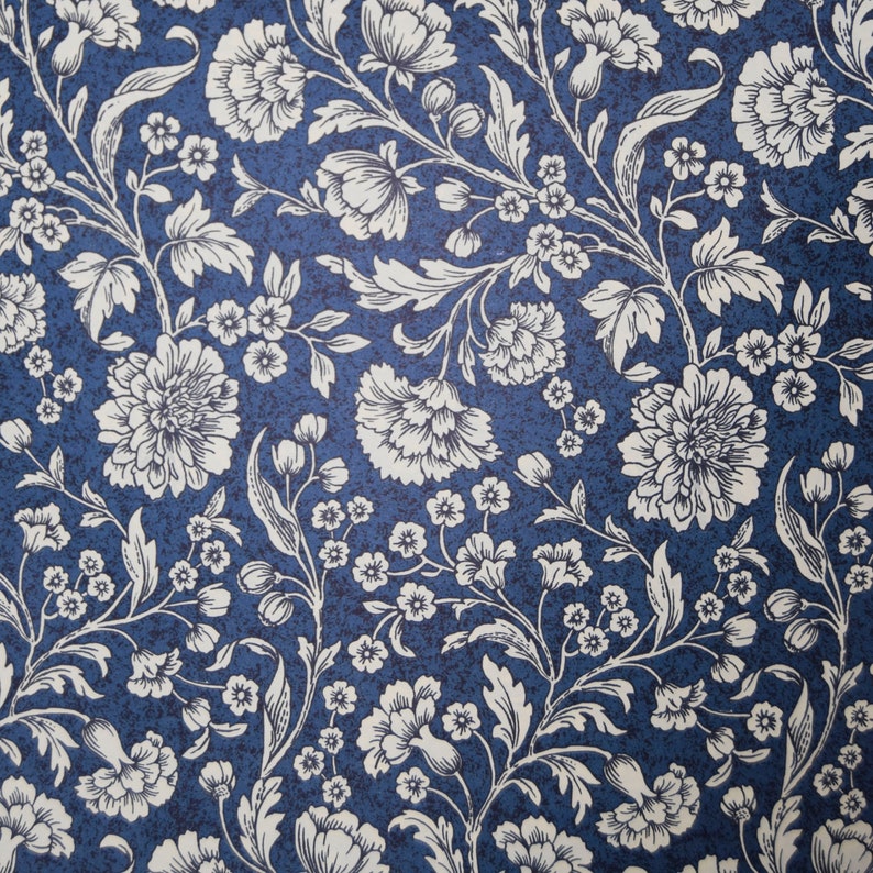 Florentine Paper Two Sheets Blue and White Floral Motif for | Etsy