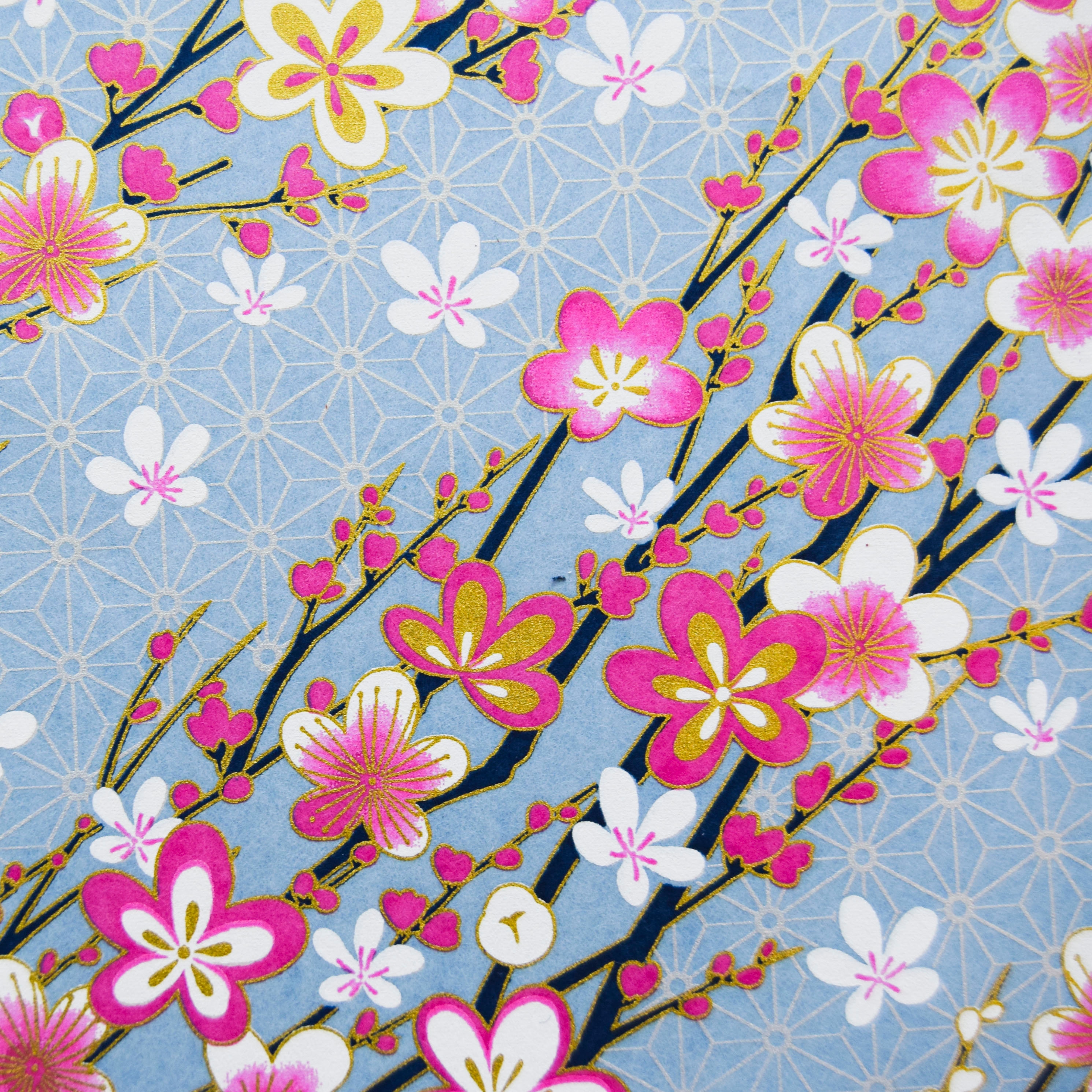 Japanese Pattern Paper Japanese Chiyogami Paper: Gold Blossom Yuzen Paper (5 X 4.25