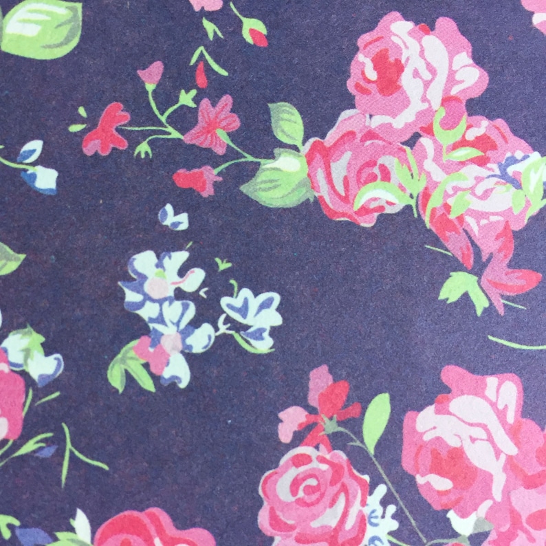 Floral Pattern Two Sheets of Pink Roses Scrapbooking Floral Paper Decoupage Paper Country Flowers Floral Paper Wrapping Paper
