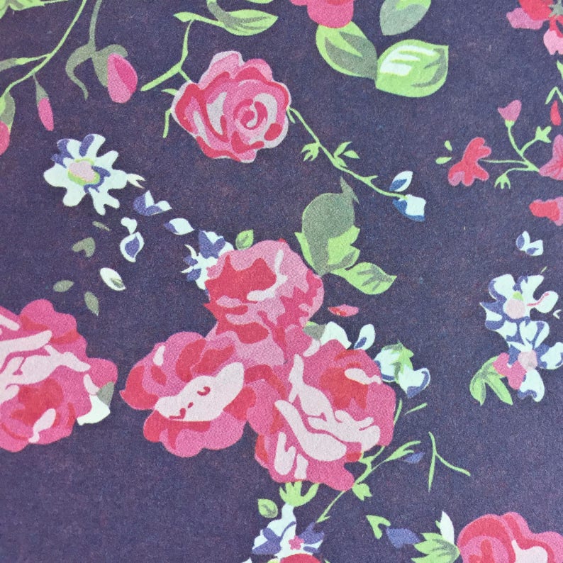Floral Pattern Two Sheets of Pink Roses Scrapbooking Floral Paper Decoupage Paper Country Flowers Floral Paper Wrapping Paper