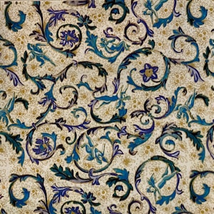 Blue Florentine Paper Napkins: Italian Design, Decoupage Crafts