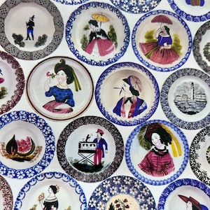 Florentine Paper: Blue & White China Plate Design, Italian Paper (2 Sheets)