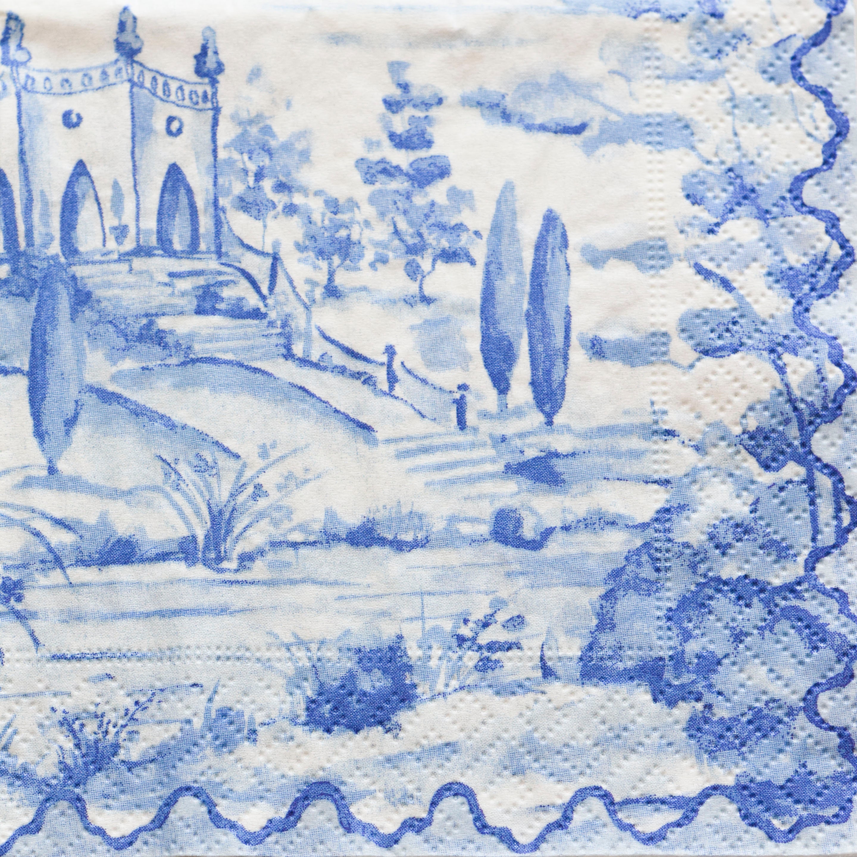 Blue and White Toile Napkins 3 Paper Napkins Decoupage Etsy UK