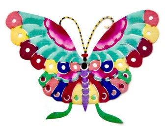 Butterfly Paper-cut, Delicate Butterfly, Vintage Butterfly, Colorful Paper-cut Chinese Butterfly, Rice Paper Butterfly