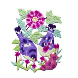 Vintage Chinese Paper-cuts: Birds & Flowers Rice Paper Decoupage