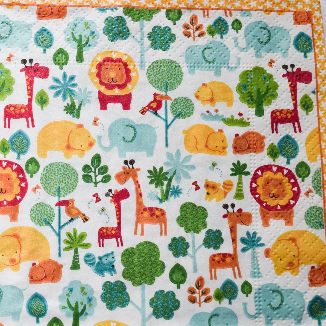 3 Decoupage Napkins Baby Animal Napkins Baby Boy Paper Etsy