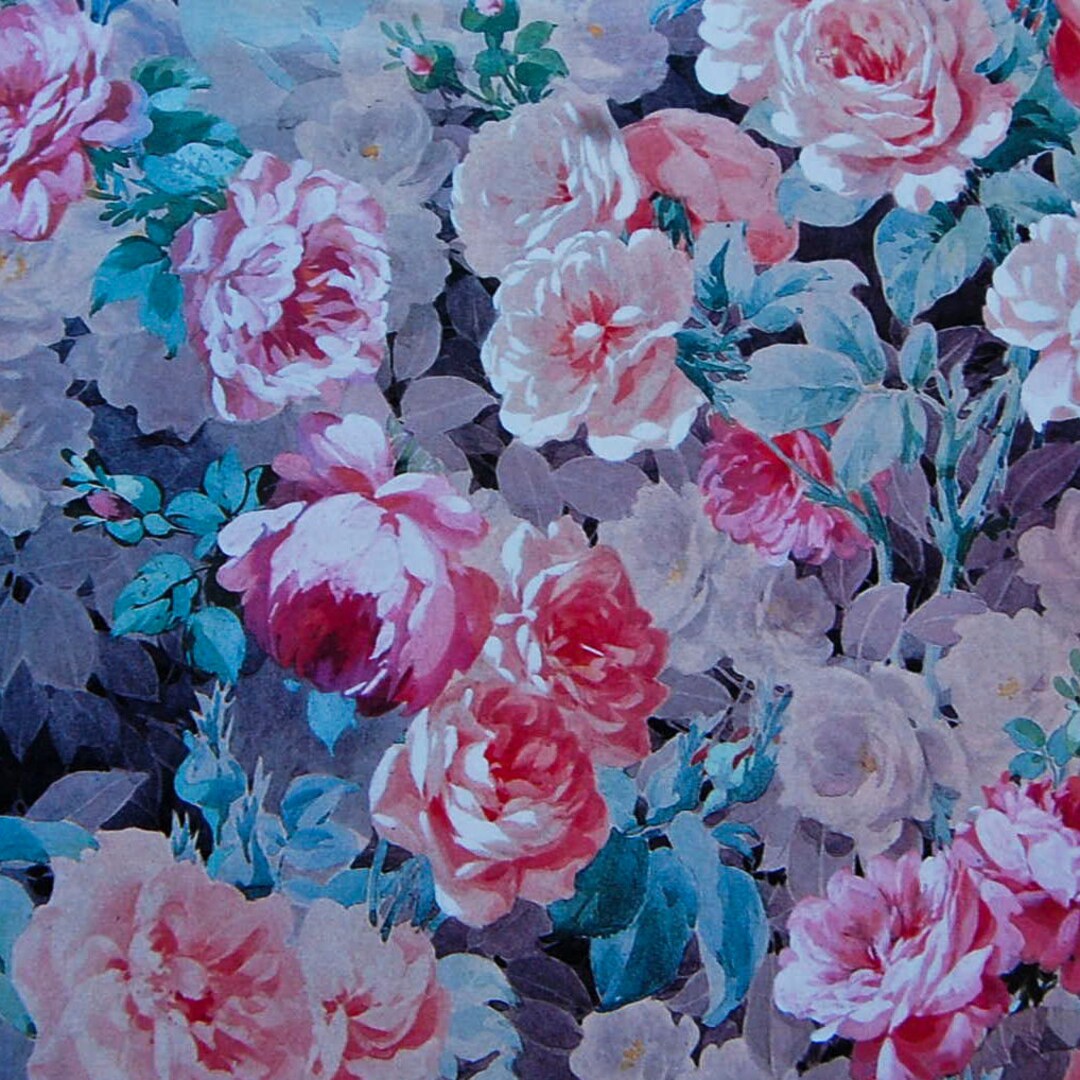 Pink Cabbage Roses Paper, Vintage French Flowers, Decoupage Paper ...