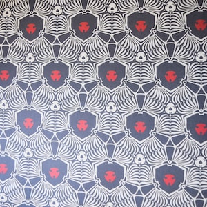 Decoupage Paper,  Art Deco Design, Black, Red and White, Decorative Paper, Collage, Craft Paper, Art Deco. Wrapping Paper 8.5 x 11 inches