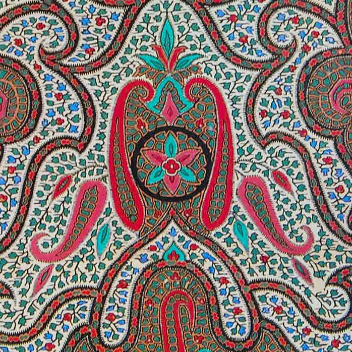 19th Century Paisley Design Decoupage Paper Coral and Teal on | Etsy