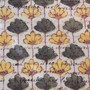 Florentine Silkscreen Paper: Floral Collage, Scrapbooking (5&quot; x 4.25&quot;, 2 Sheets)