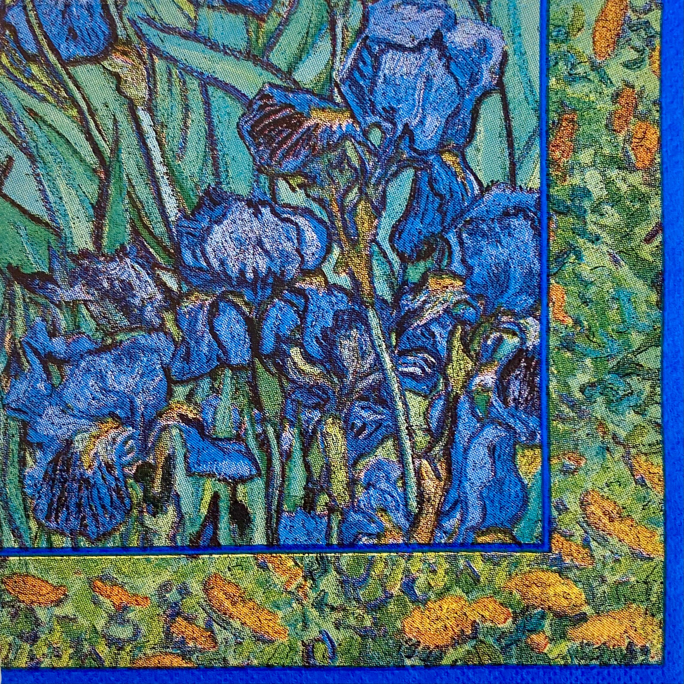 Van Gogh Iris Decoupage Napkins: Blue & Purple Floral Paper (Set of 3)
