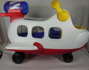 Vintage - Fisher Price - Snurra och flyga flygplan med ljud - kräver 2 AA-batterier