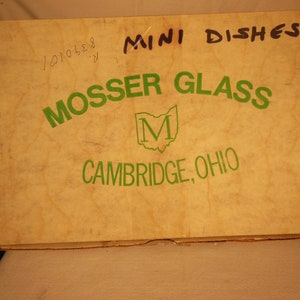 Vintage-Mosser Glass-The Jennifer Miniatures # 4-Children Dishes-In Original Box-