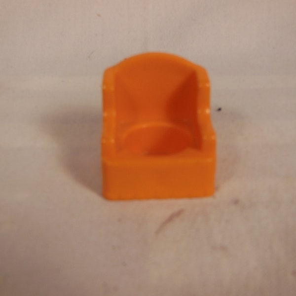 Vintage Fisher Price--Orange Wing Chair-1 1/2" Across