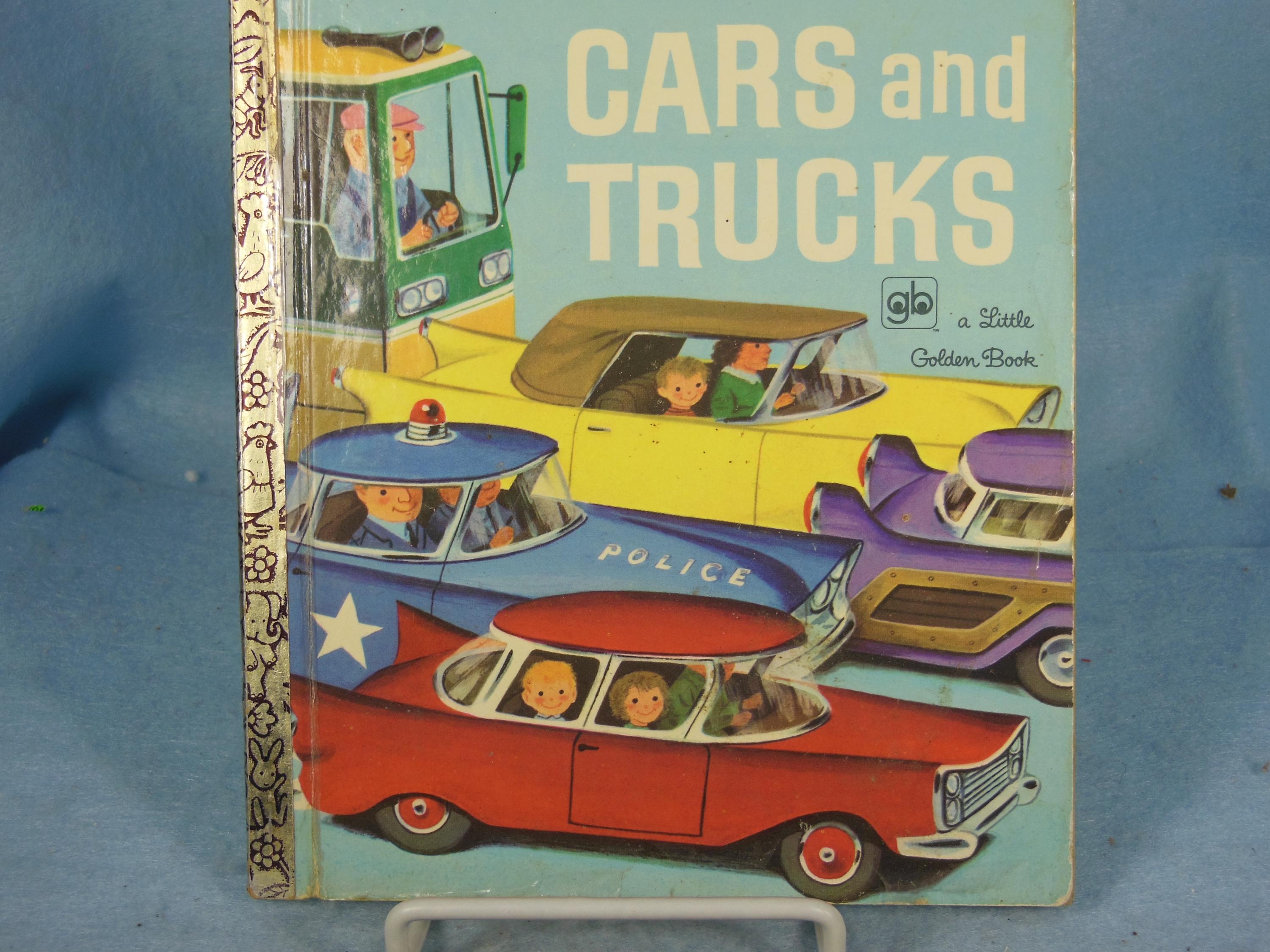 Vintage--1959-cars and Trucks---little Golden Book--pictures by