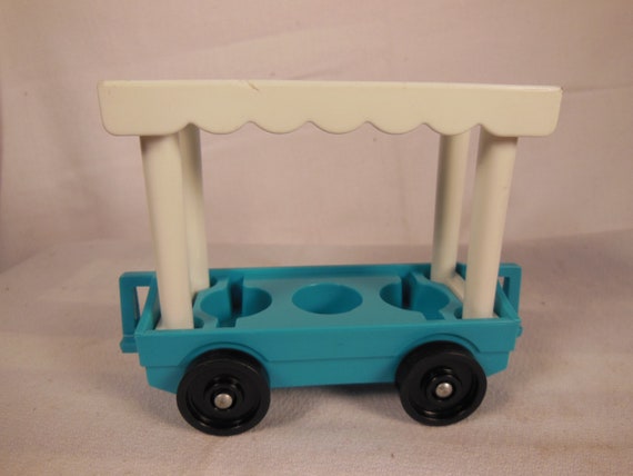 Fisher Price Little People Vintage Blue Zoo Tram Car #916 with Hook 