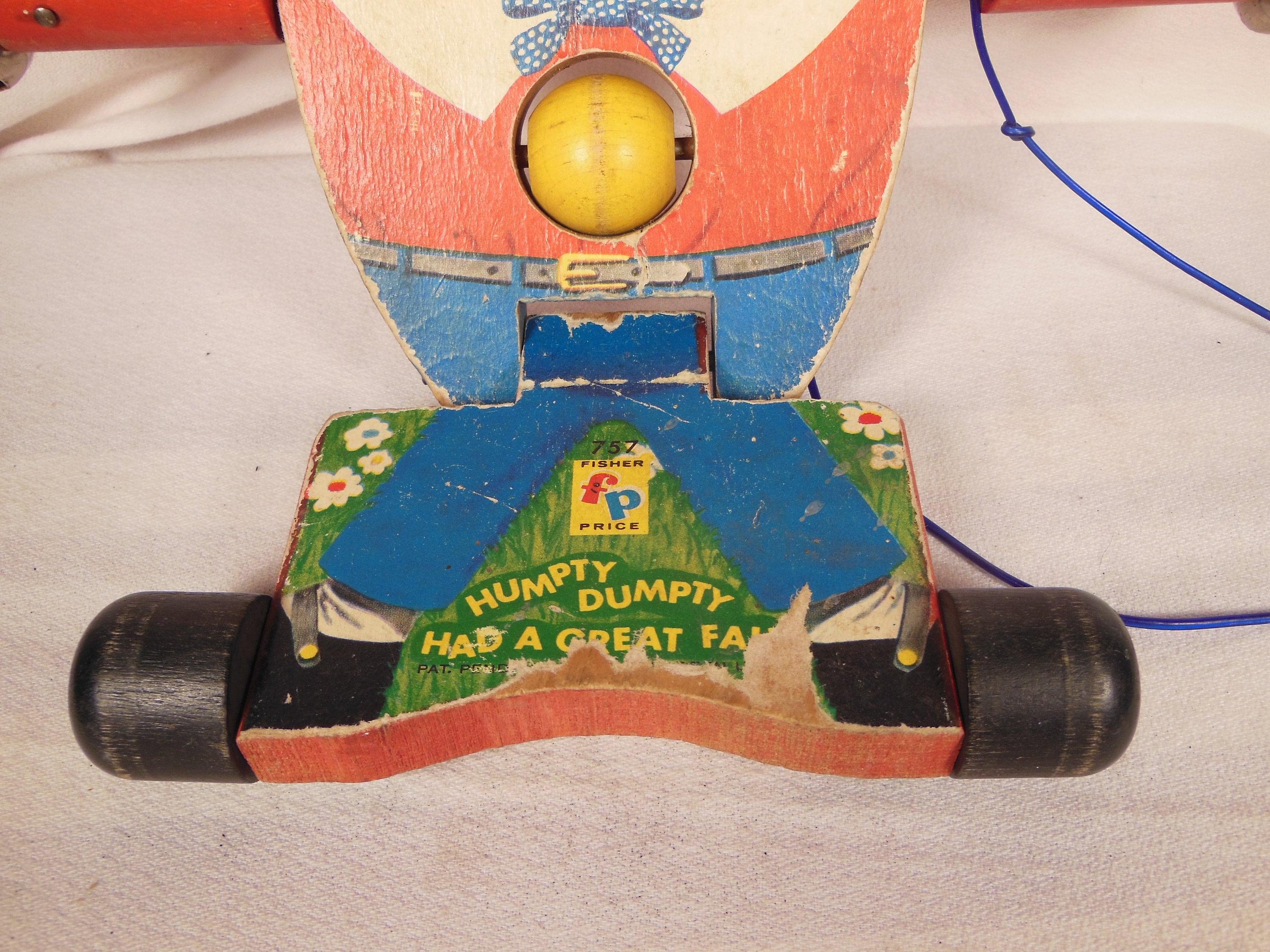 ビンテージ ハンプティダンプティ Vintage-1957--fisher Price--humpty Dumpty Pull Toy - Etsy