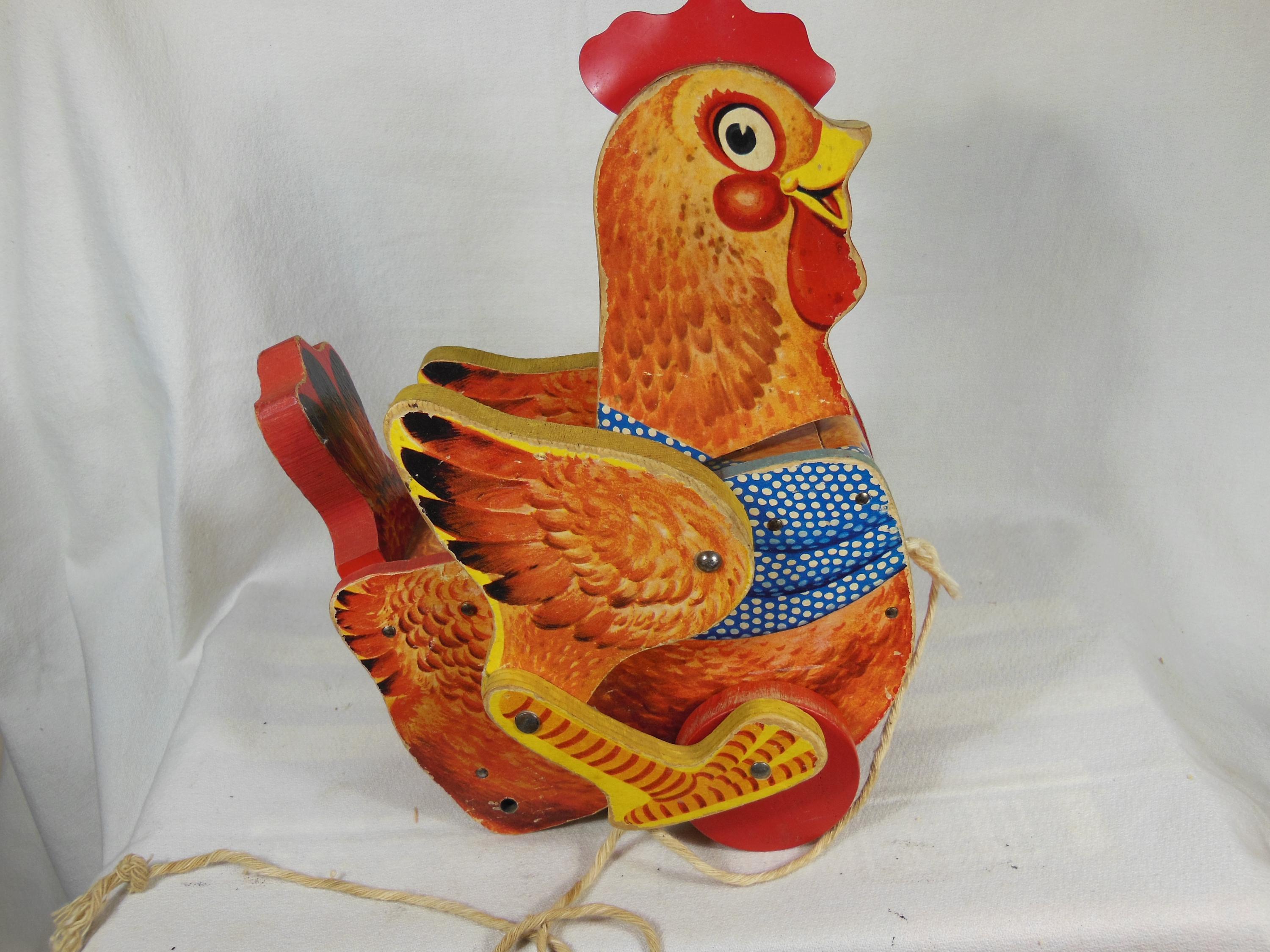 Vintage Fisher Price-# 140--katy Kackler-the Red Hen-1954