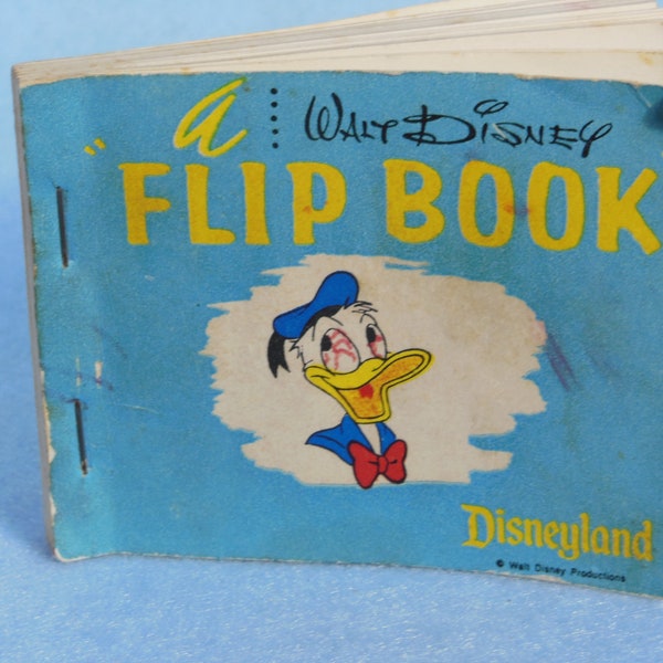 Vintage-Walt Disney Prod Donald Duck-Flip Book-Disneyland