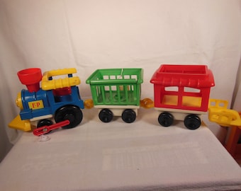 Fisher Price-1991-3-Piece Train # 2373-- Polyethylene