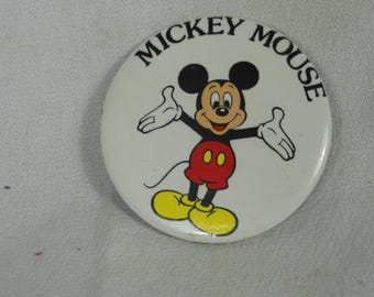 Vintage- Mickey Mouse--pin-back--2 1/4