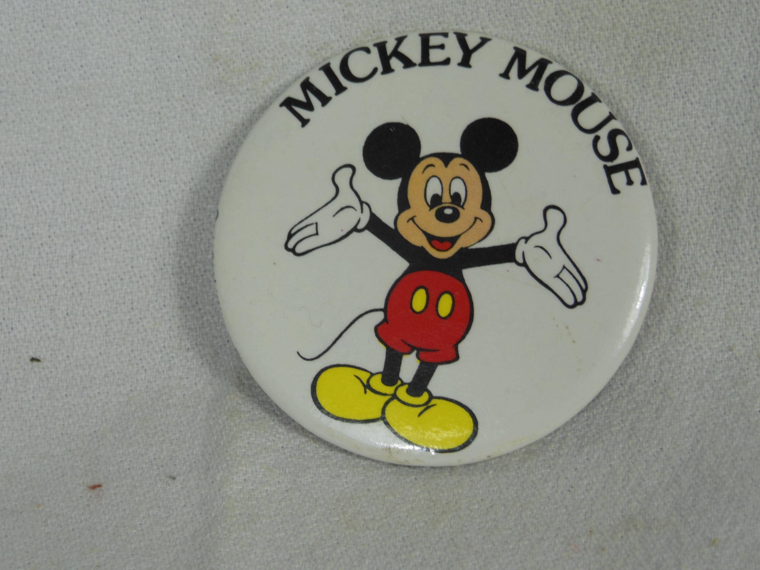 Vintage- Mickey Mouse--pin-back--2 1/4