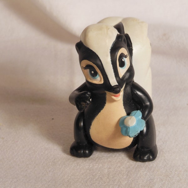 Vintage-July 1988-Bambis Friend Flower The Skunk-Happy Meal toy