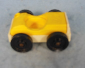 Vintage Fisher Price-Yellow Car