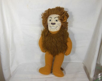 Vintage-1989--Wizard Of Oz-Cowardly Lion-Fabric Doll