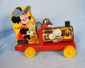 Vintage-Fisher Price-Mickey Mouse-Choo Choo # 485