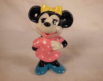 Vintage Walt Disney Productions--Minnie Mouse--Cerámica --2 3/4" de altura