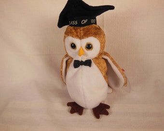 Vintage-1999--Wisest Owl --Class Of 2000--Ty Beanie Baby--