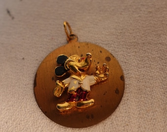 Vintage-Walt Disney Mickey Mouse-Necklace Medallion