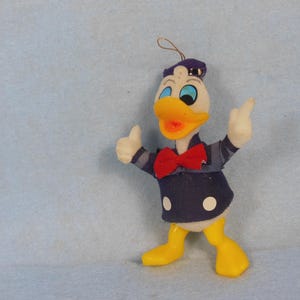 Vintage. Walt Disney Productions -Donald Duck Flocked Christmas Ornament