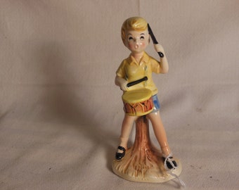 Vintage-Walt Disney Production Christopher Robin Playing Drums-5 3/4" tall