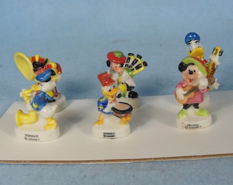 Vintage-Walt Disney--French Porcelain Feves-6--Musicians