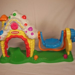 vintage-2000-Hasbro-Weebles-Playground Balançoire et corde à sauter